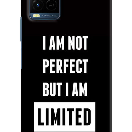 I Am Not Perfect But I Am Limited Edition Vivo Y21/Y21s/Y33s Hard Case Back Cover by Casekaro