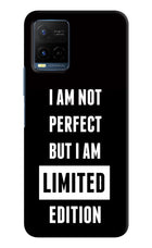 I Am Not Perfect But I Am Limited Edition Vivo Y21/Y21s/Y33s Hard Case Back Cover by Casekaro