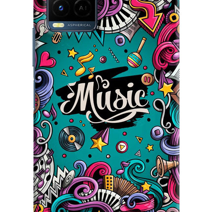 Music Graffiti Vivo Y21/Y21s/Y33s Hard Case Back Cover by Casekaro