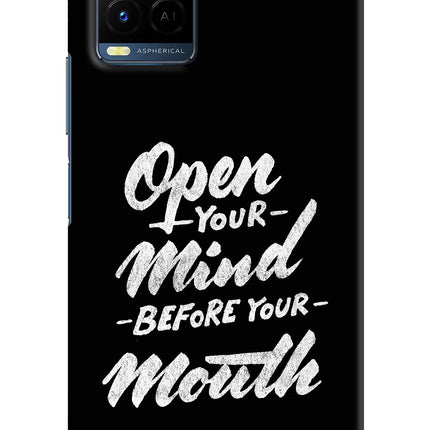 Open Your Mind Before Your Mouth Vivo Y21/Y21s/Y33s Hard Case Back Cover by Casekaro