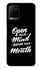 Open Your Mind Before Your Mouth Vivo Y21/Y21s/Y33s Hard Case Back Cover by Casekaro