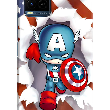 Captain America Vivo Y21/Y21s/Y33s Hard Case Back Cover by Casekaro