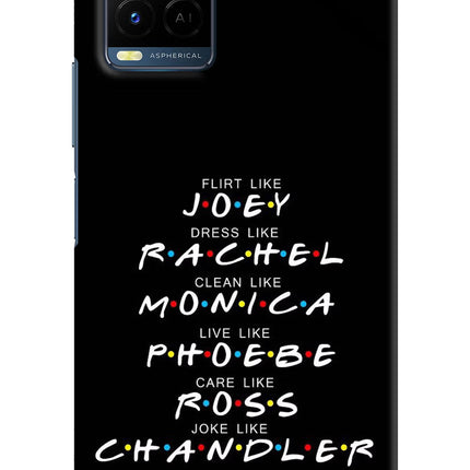 FRIENDS Character Vivo Y21/Y21s/Y33s Hard Case Back Cover by Casekaro