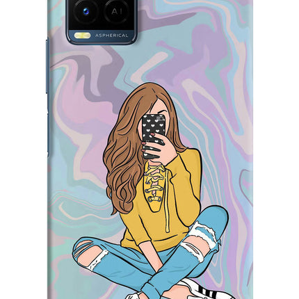 Selfie Girl Vivo Y21/Y21s/Y33s Hard Case Back Cover by Casekaro