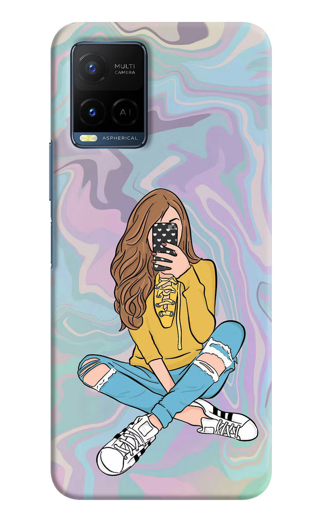 Selfie Girl Vivo Y21/Y21s/Y33s Hard Case Back Cover by Casekaro