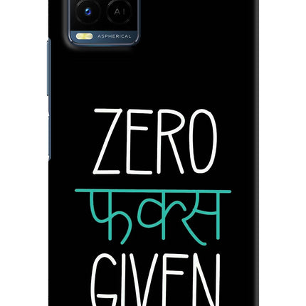 Zero Fucks Given Vivo Y21/Y21s/Y33s Hard Case Back Cover by Casekaro