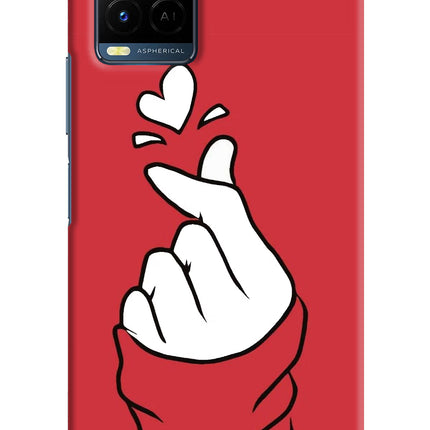 Korean Love Sign Vivo Y21/Y21s/Y33s Hard Case Back Cover by Casekaro