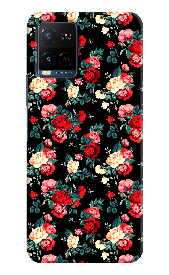 Rose Pattern Vivo Y21/Y21s/Y33s Hard Case Back Cover by Casekaro