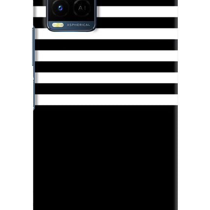 Black and White Print Vivo Y21/Y21s/Y33s Hard Case Back Cover by Casekaro
