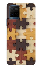 Wooden Puzzle Vivo Y21/Y21s/Y33s Hard Case Back Cover by Casekaro