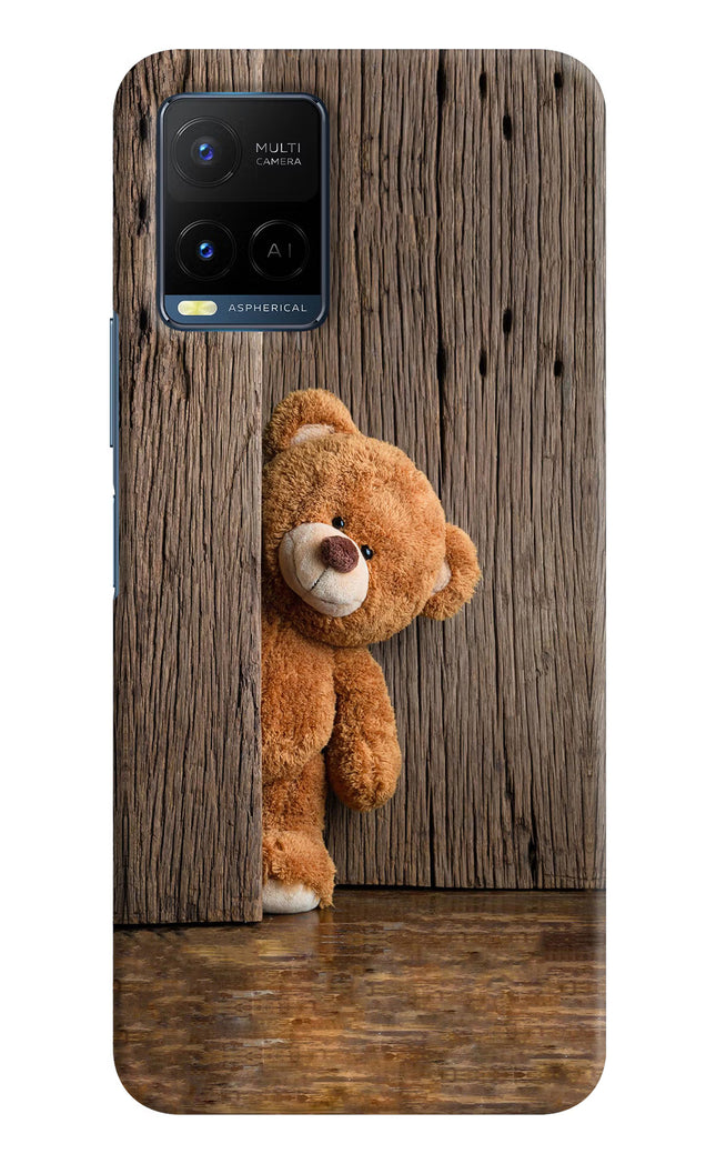Teddy Wooden Vivo Y21/Y21s/Y33s Hard Case Back Cover by Casekaro