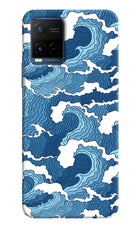Blue Waves Vivo Y21/Y21s/Y33s Hard Case Back Cover by Casekaro