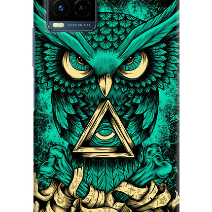 Green Owl Vivo Y21/Y21s/Y33s Hard Case Back Cover by Casekaro