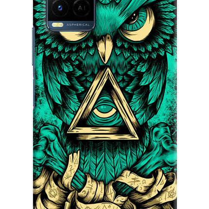 Green Owl Vivo Y21/Y21s/Y33s Hard Case Back Cover by Casekaro