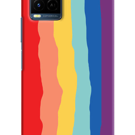 Rainbow Vivo Y21/Y21s/Y33s Hard Case Back Cover by Casekaro