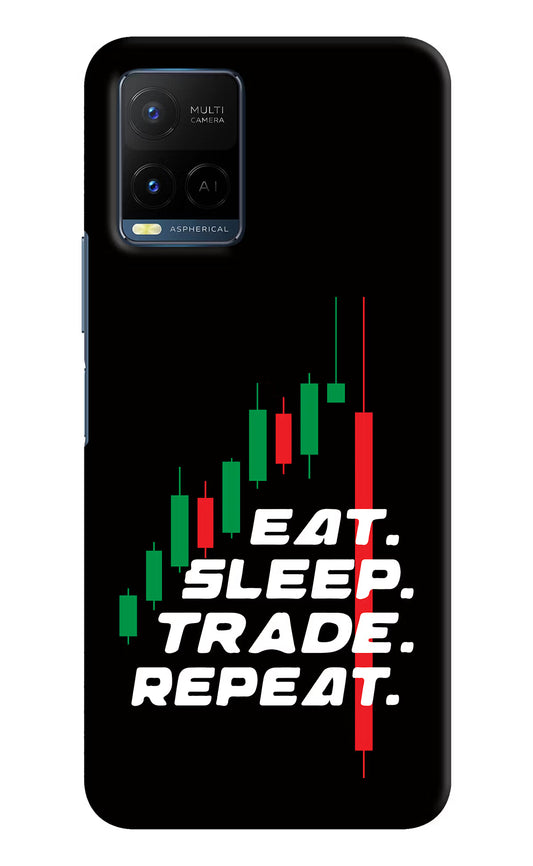 Eat Sleep Trade Repeat Vivo Y21/Y21s/Y33s Hard Case Back Cover by Casekaro