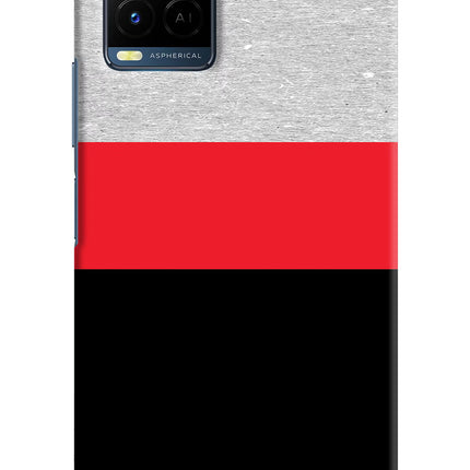 Tri Color Pattern Vivo Y21/Y21s/Y33s Hard Case Back Cover by Casekaro