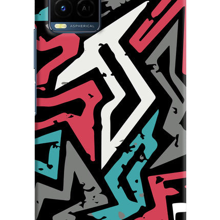 Geometric Graffiti Vivo Y21/Y21s/Y33s Hard Case Back Cover by Casekaro