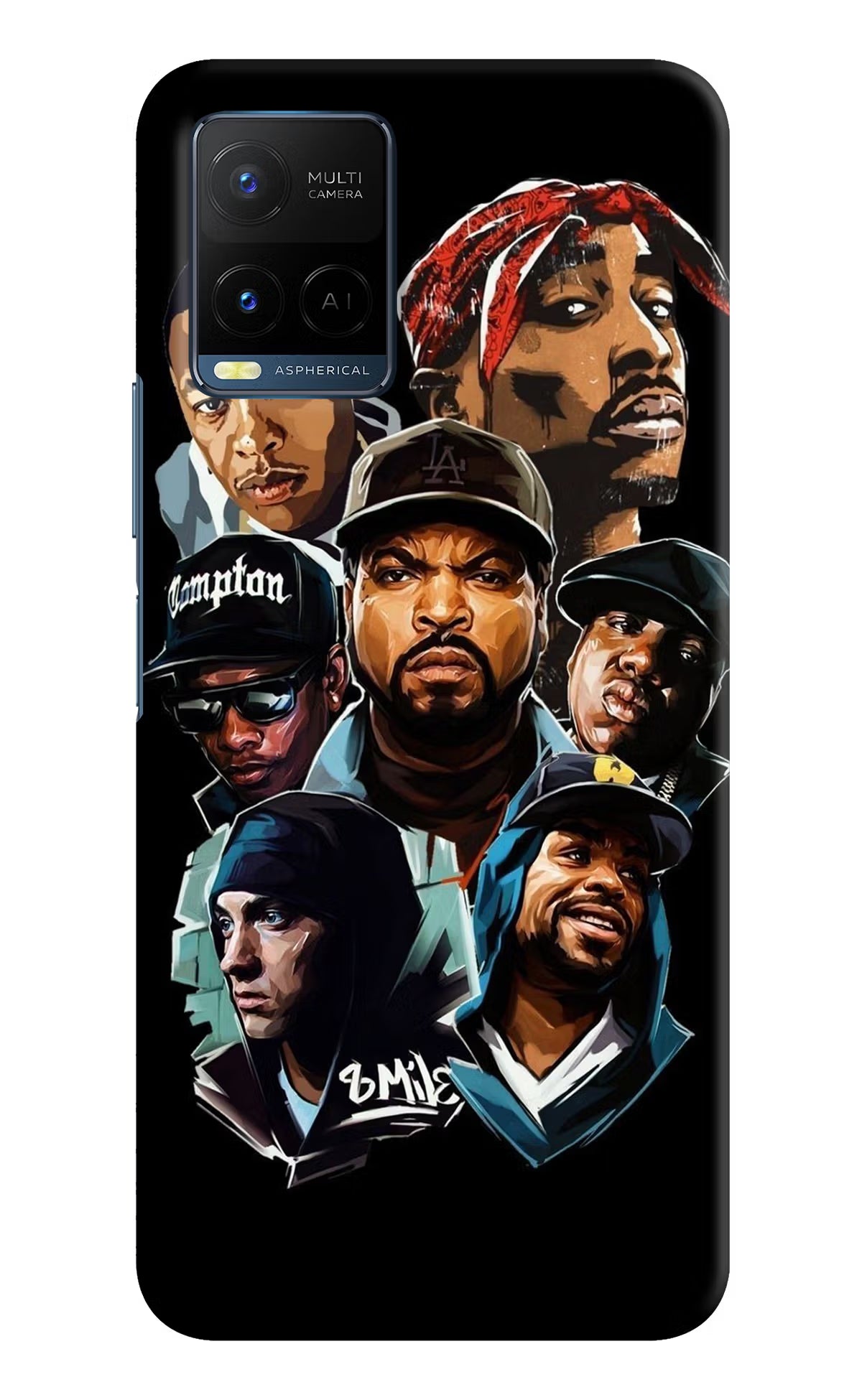 Rappers Vivo Y21/Y21s/Y33s Hard Case Back Cover by Casekaro