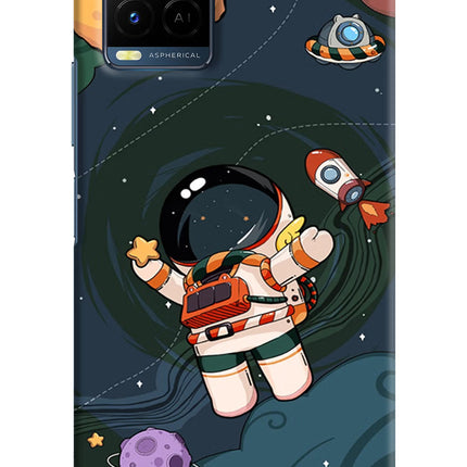 Cartoon Astronaut Vivo Y21/Y21s/Y33s Hard Case Back Cover by Casekaro