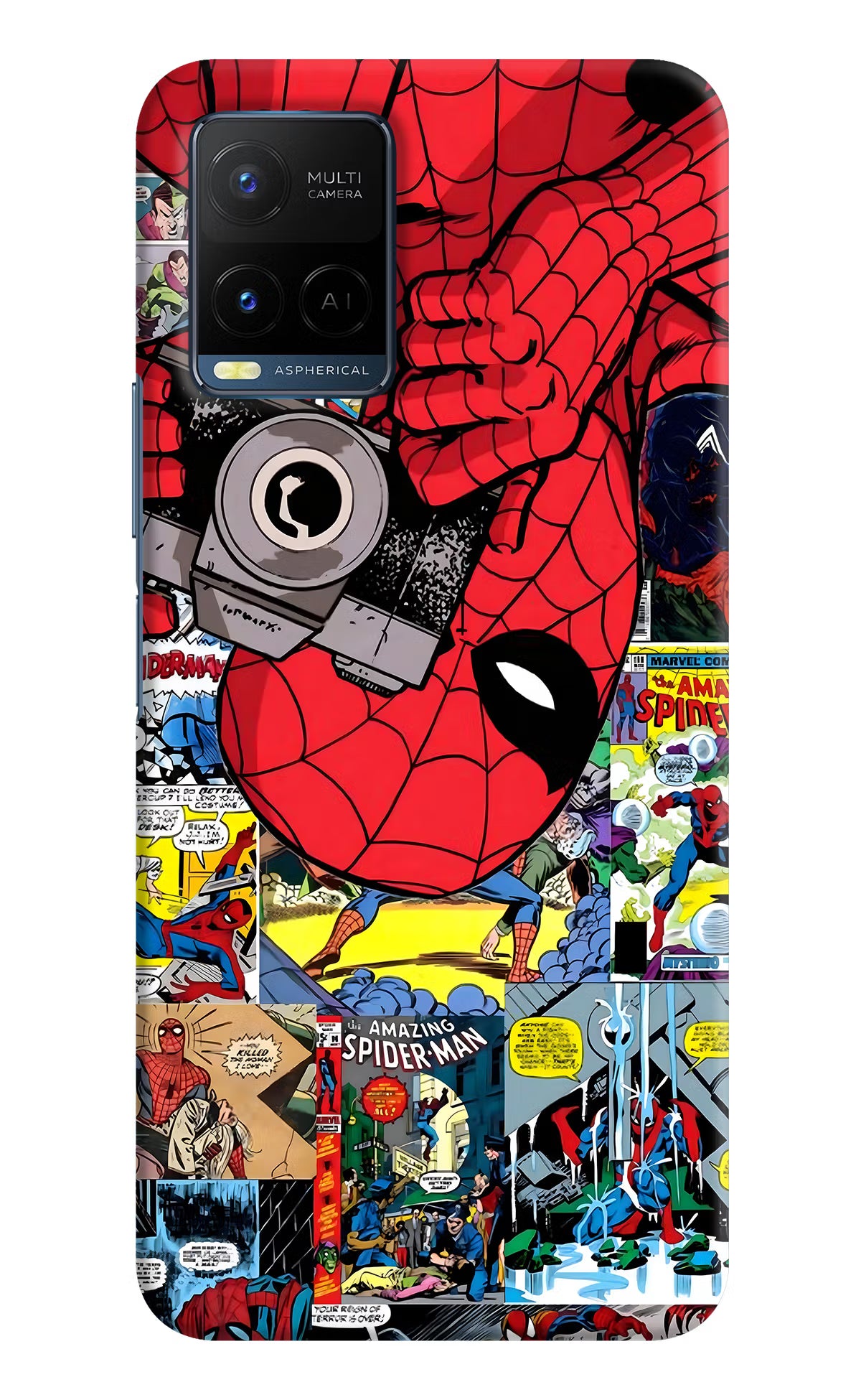 Spider Man Vivo Y21/Y21s/Y33s Hard Case Back Cover by Casekaro