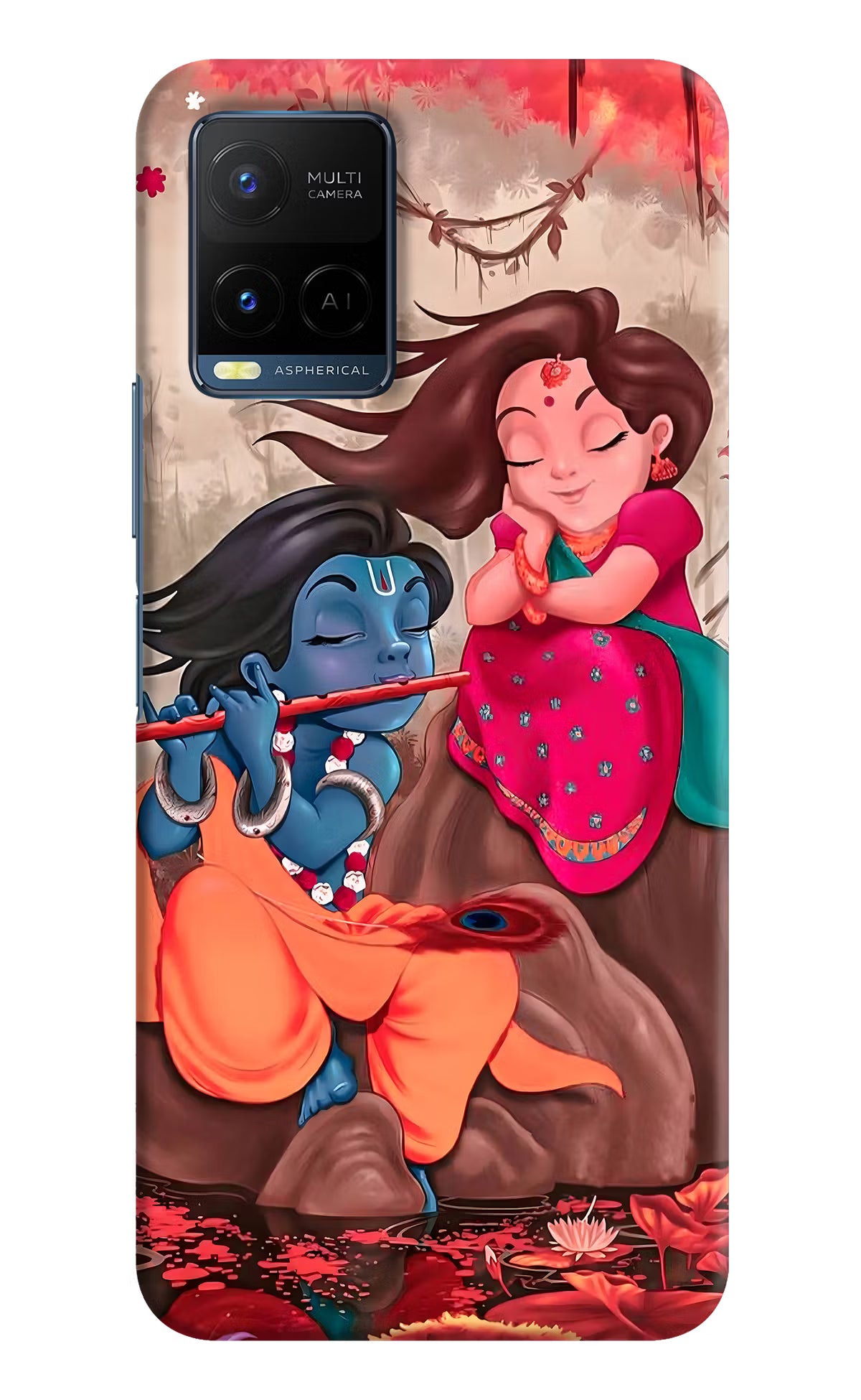 Radhe Krishna Vivo Y21/Y21s/Y33s Hard Case Back Cover by Casekaro