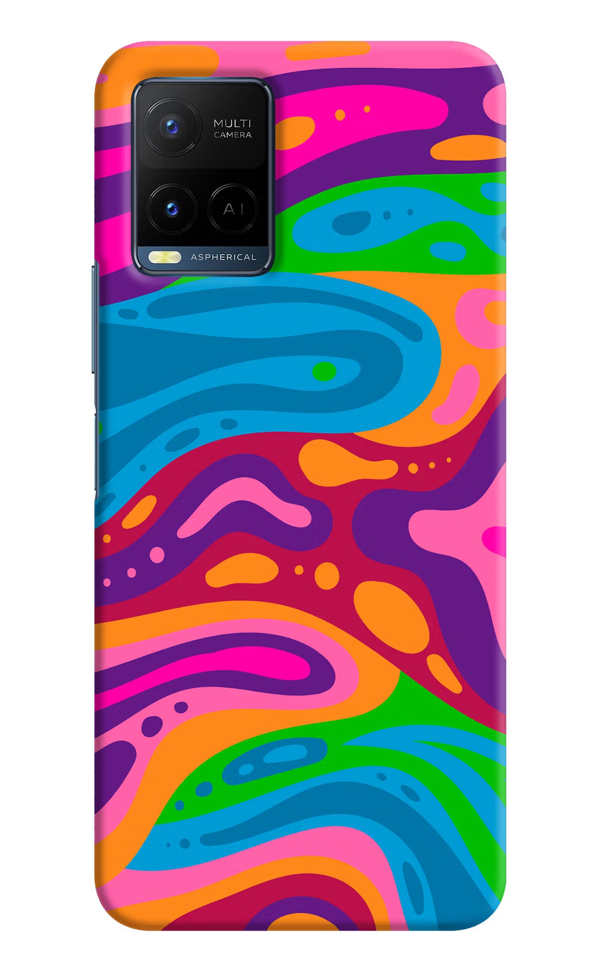 Trippy Pattern Vivo Y21/Y21s/Y33s Hard Case Back Cover by Casekaro