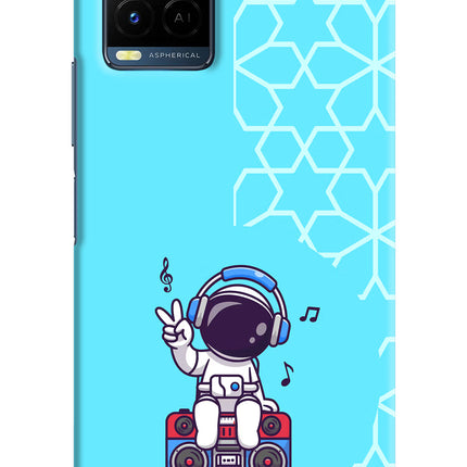 Cute Astronaut Chilling Vivo Y21/Y21s/Y33s Hard Case Back Cover by Casekaro