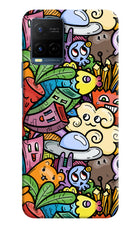 Veggie Doodle Vivo Y21/Y21s/Y33s Hard Case Back Cover by Casekaro