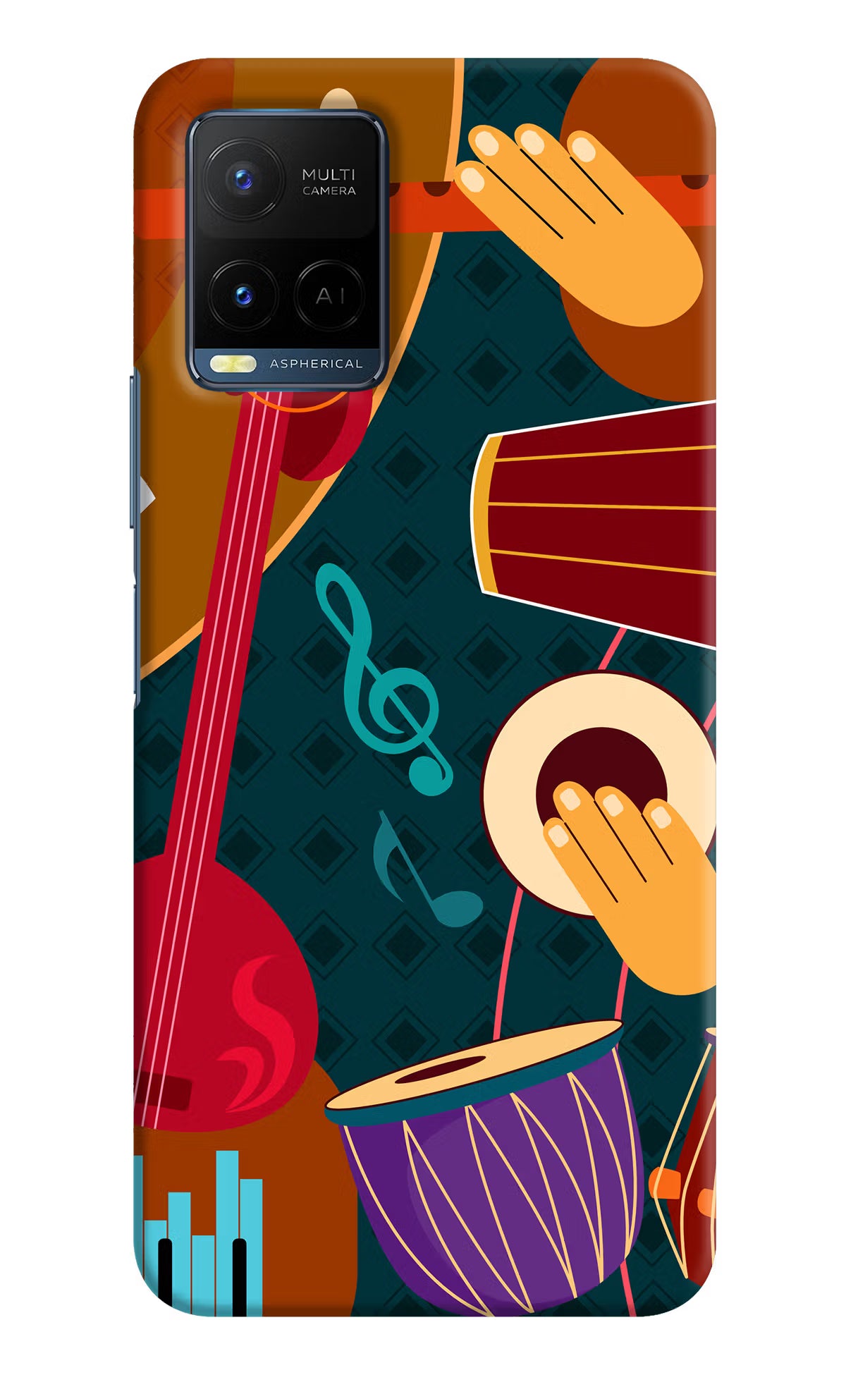 Music Instrument Vivo Y21/Y21s/Y33s Hard Case Back Cover by Casekaro