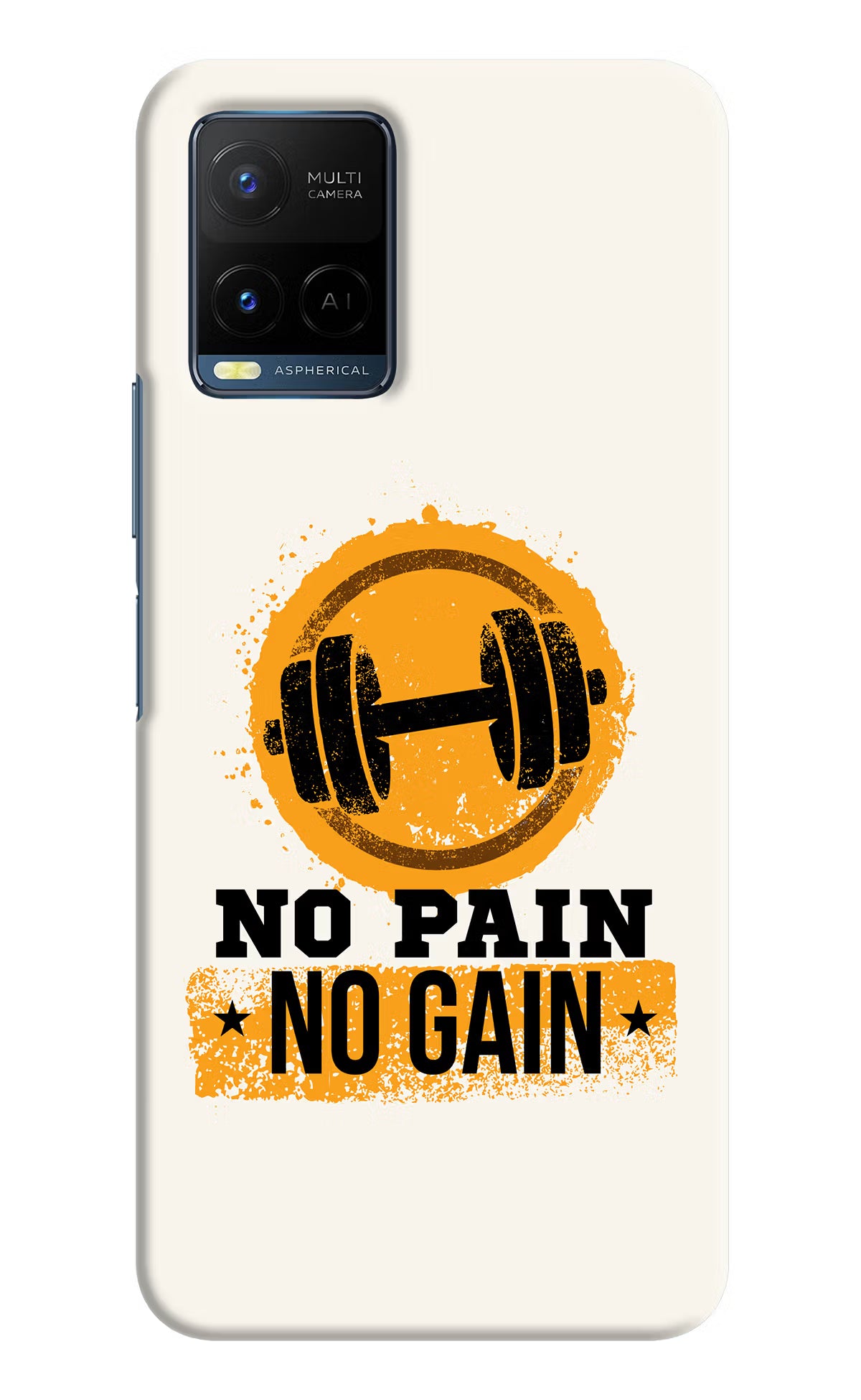 No Pain No Gain Vivo Y21/Y21s/Y33s Hard Case Back Cover by Casekaro