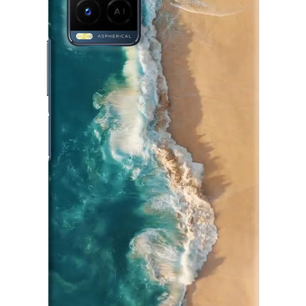 Ocean Beach Vivo Y21/Y21s/Y33s Hard Case Back Cover by Casekaro