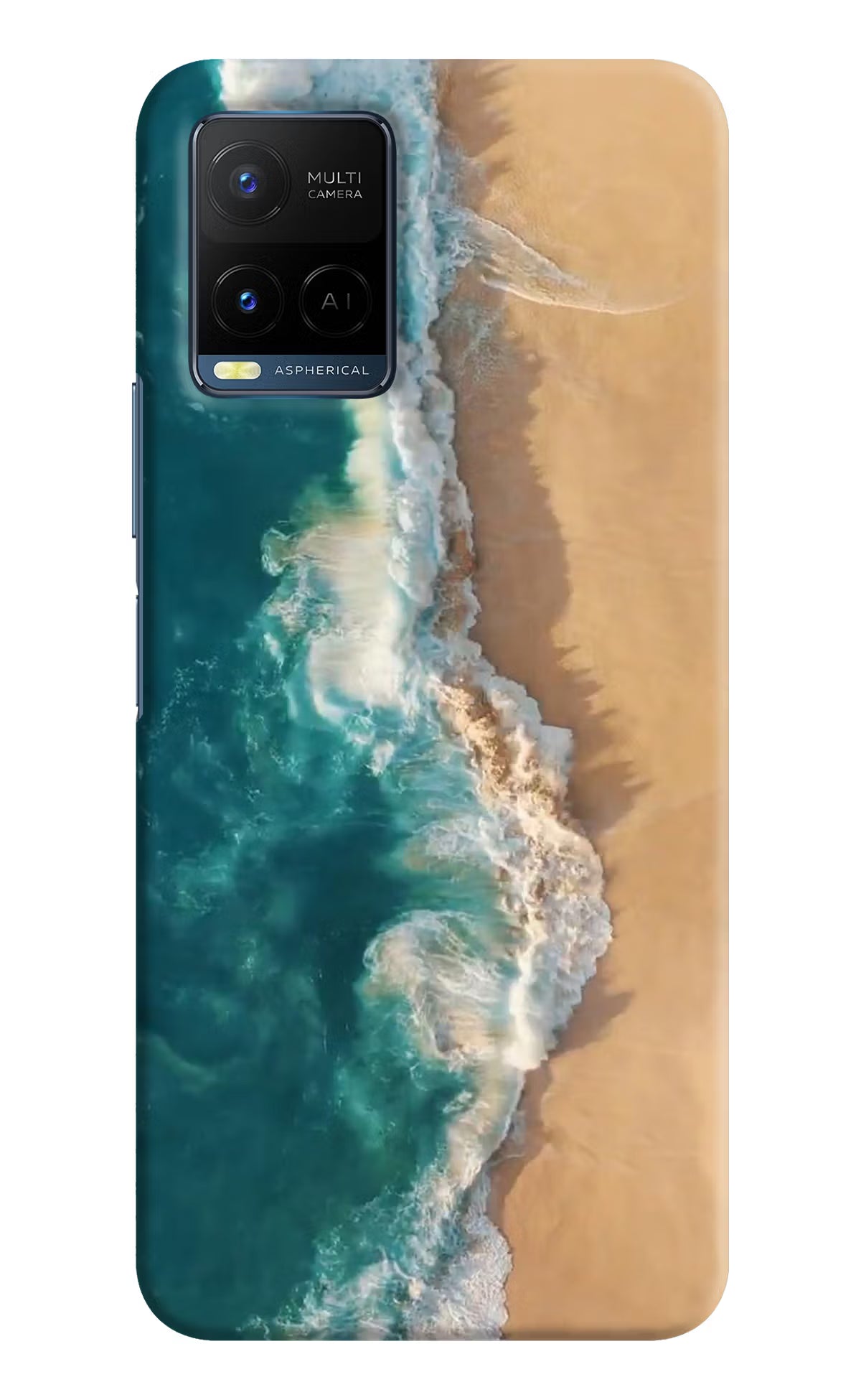 Ocean Beach Vivo Y21/Y21s/Y33s Hard Case Back Cover by Casekaro