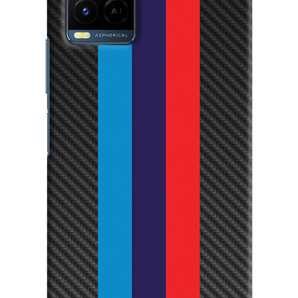 BMW Stripes Pattern Vivo Y21/Y21s/Y33s Hard Case Back Cover by Casekaro