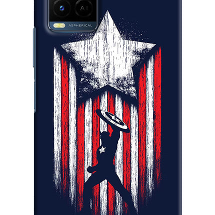 Captain America Marvel Art Vivo Y21/Y21s/Y33s Hard Case Back Cover by Casekaro
