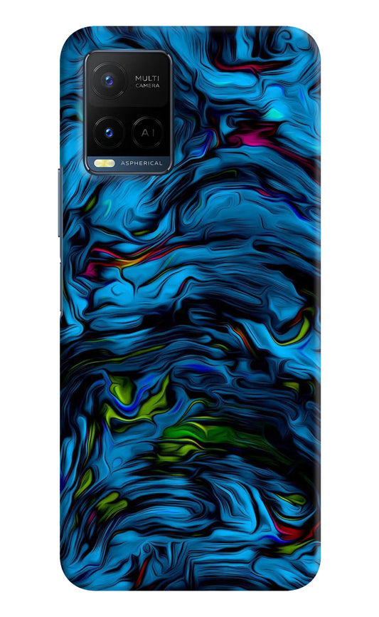 Dark Blue Abstract Vivo Y21/Y21s/Y33s Hard Case Back Cover by Casekaro