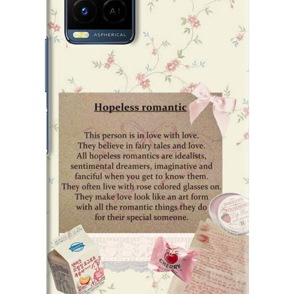 Hopeless Romantic Vivo Y21/Y21s/Y33s Hard Case Back Cover by Casekaro