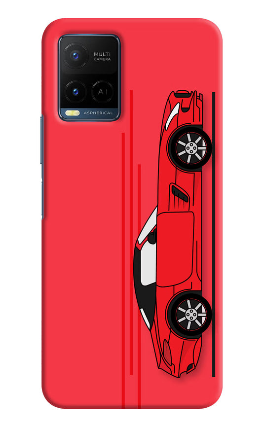 Red Velocity Vivo Y21/Y21s/Y33s Hard Case Back Cover by Casekaro