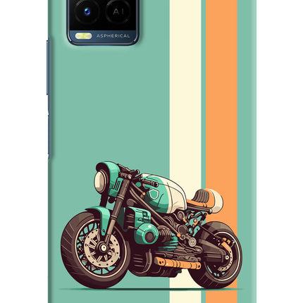 Striped Moto Drift Vivo Y21/Y21s/Y33s Hard Case Back Cover by Casekaro