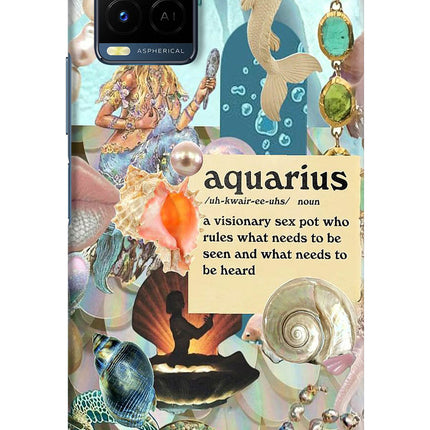 Aquarius Zodiac Vivo Y21/Y21s/Y33s Hard Case Back Cover by Casekaro