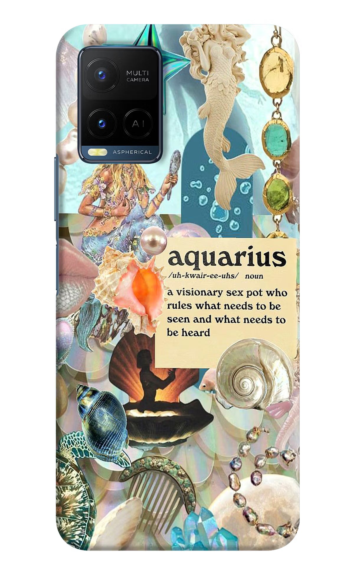 Aquarius Zodiac Vivo Y21/Y21s/Y33s Hard Case Back Cover by Casekaro