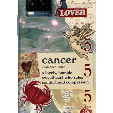 Cancer Zodiac Vivo Y21/Y21s/Y33s Hard Case Back Cover by Casekaro