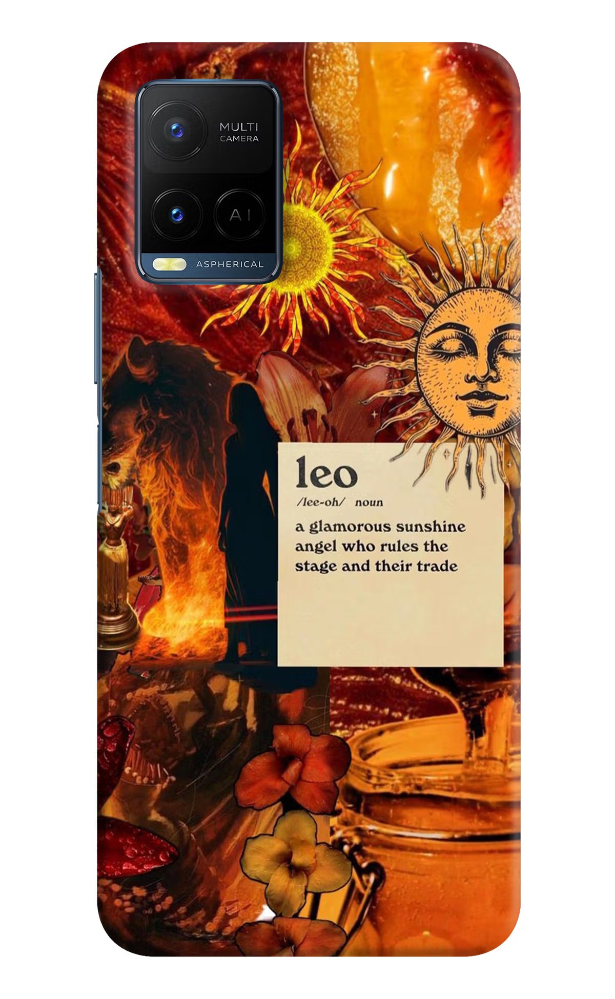 Leo Zodiac Vivo Y21/Y21s/Y33s Hard Case Back Cover by Casekaro