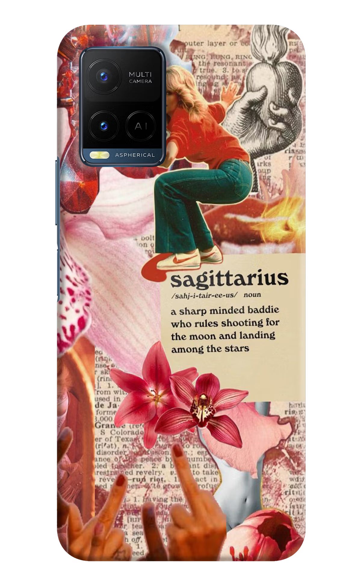 Sagittarius Zodiac Vivo Y21/Y21s/Y33s Hard Case Back Cover by Casekaro