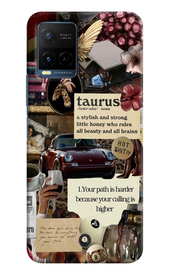 Taurus Zodiac Vivo Y21/Y21s/Y33s Hard Case Back Cover by Casekaro
