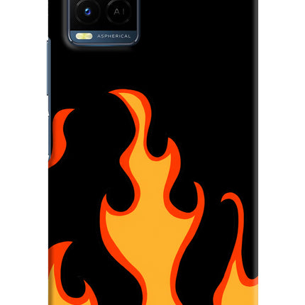 Fired Up – Black Vivo Y21/Y21s/Y33s Hard Case Back Cover by Casekaro