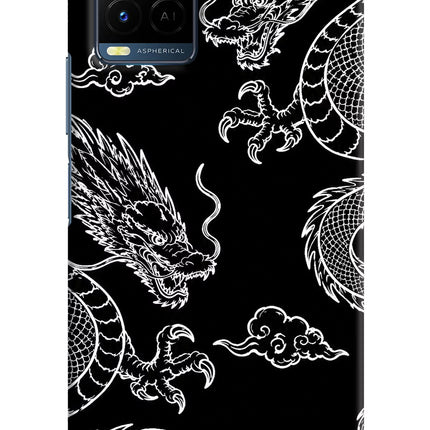 Twin Dragons Vivo Y21/Y21s/Y33s Hard Case Back Cover by Casekaro