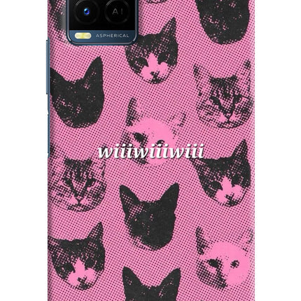 Pink Cats Vivo Y21/Y21s/Y33s Hard Case Back Cover by Casekaro