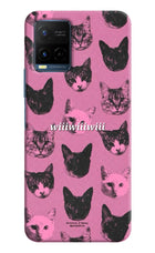 Pink Cats Vivo Y21/Y21s/Y33s Hard Case Back Cover by Casekaro