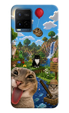 Minecraft Cat Chaos Vivo Y21/Y21s/Y33s Hard Case Back Cover by Casekaro